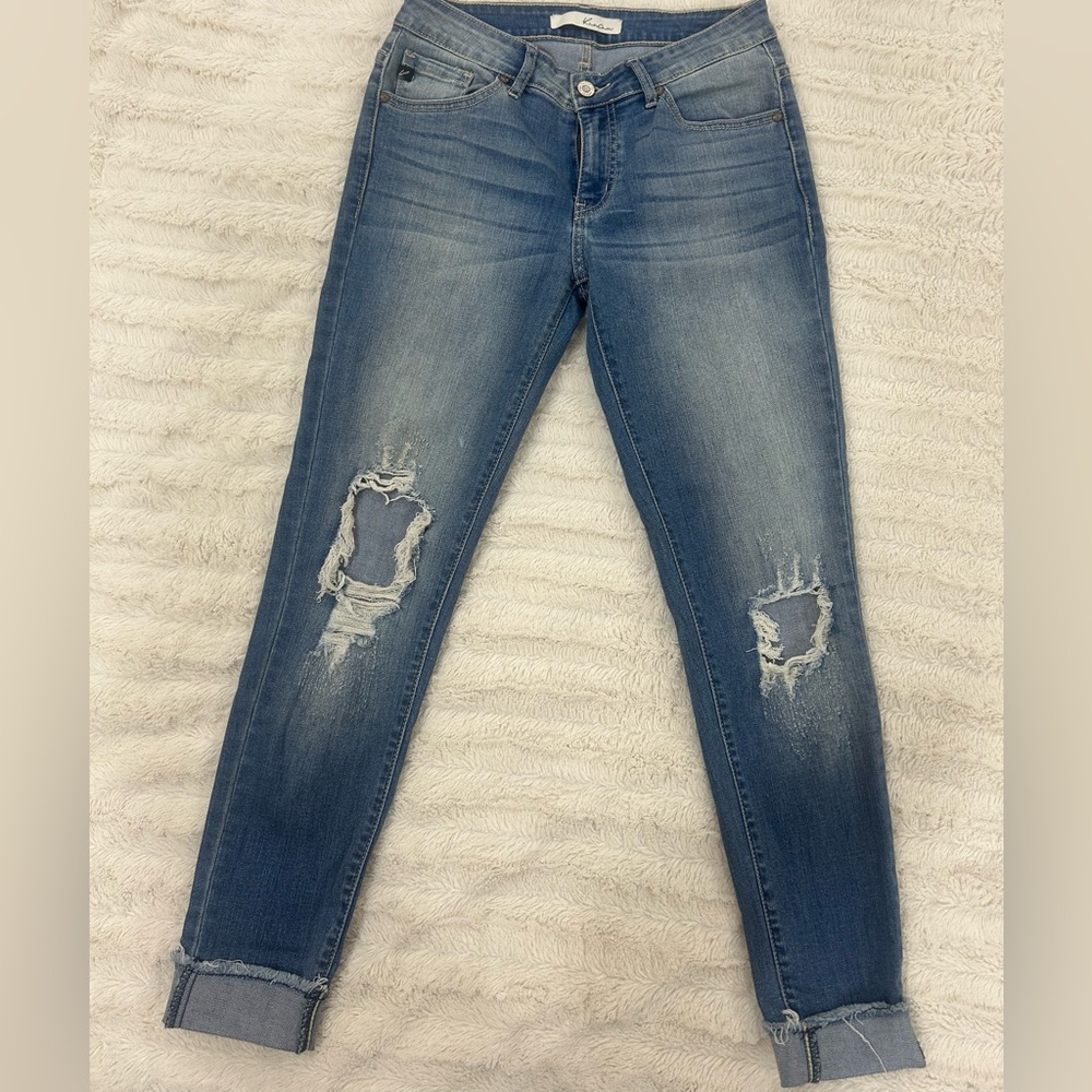 KanCan KC8274M Distressed Medium Wash Skinny Jeans